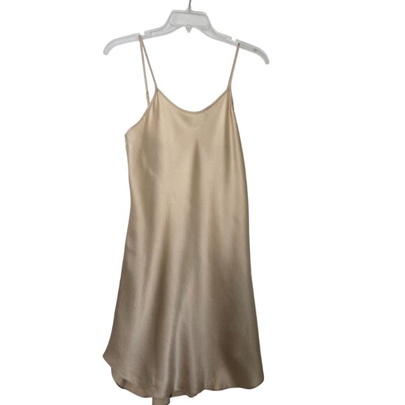 Natori M Pure Silk Slip Dress Teddy Chemise Nightgown Bias Cut EUC - Picture 2 of 11